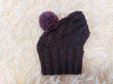 Dog hat with pom poms wool, warm hat for dachshund, wool hat for small dogs