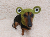 Frog dog hat,frog dog cloches hat snood