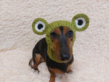 Frog dog hat,frog dog cloches hat snood