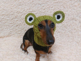 Frog dog hat,frog dog cloches hat snood