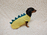 Dachshund Halloween Dinosaur Outfit Costume Sweater and Hat-dino pet cloches jamper