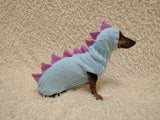 Dachshund Halloween Dinosaur Outfit Costume Sweater and Hat