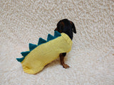 Dachshund Halloween Dinosaur Outfit Costume Sweater and Hat-dino pet cloches jamper