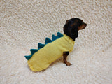 Dachshund Halloween Dinosaur Outfit Costume Sweater and Hat-dino pet cloches jamper