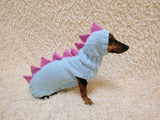 Dachshund Halloween Dinosaur Outfit Costume Sweater and Hat