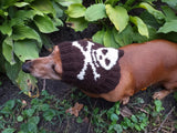Halloween hat for dog with skull and cross bones