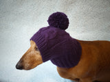 Warm hat for dog or cat, hat for a dog, hat for small dog, hat for dachshund, knitted hat, warm ears of dog dachshundknit