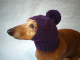 Warm hat for dog or cat, hat for a dog, hat for small dog, hat for dachshund, knitted hat, warm ears of dog dachshundknit