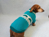 Dachshund clover clothing St. Patrick's Day, dog clover sweater dachshundknit