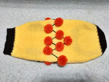 Sweater for a dog lot of pompons, sweater Halloween for dog dachshundknit