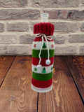 Christmas bottle cover, Christmas bottle decoration,Decor Bottle, Wine Accessories, Knitted bottle,Wine Decor Crochet Bottle Bottle Sweater
