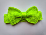 Knitted dachshund collar bow tie
