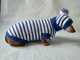 Costume for miniature dachshund sweater and hat, Doxie sweater and hat set, clothes for small dog of dachshund