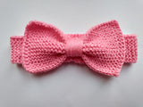 Knitted dachshund collar bow tie