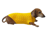 Yellow knitted sweater for dachshund or small dog dachshundknit