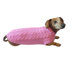 Pink knitted sweater for small dog, clothes for dachshunds dachshundknit