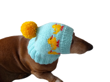 Ducks knitted hat for dogs, clothes for dogs with ducks