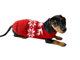 Christmas wool sweater with deer and snowflakes for a small dog, sweater deer for dog, christmas sweater with deer for little dachshund dachshundknit
