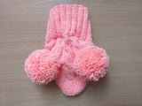 Dachshund clothes pink two pom pom hat, dog pom pom hat, clothes pom pom hat for small dogs dachshundknit