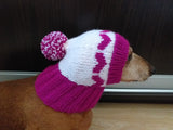 Dog clothes hat with hearts for valentine's day