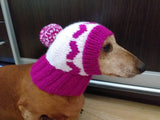 Dog clothes hat with hearts for valentine's day