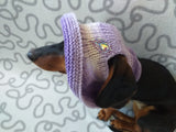 Purple Panama for dog, summer clothes dog headwear, dog hat