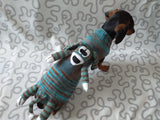 Sweater for a mini dachshund with a toy dog, Mini Dachshund Jumper, Clothes Dog Sweater, Sweater for miniature dachshund or small dog.