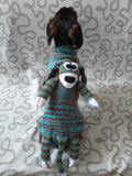 Sweater for a mini dachshund with a toy dog, Mini Dachshund Jumper, Clothes Dog Sweater, Sweater for miniature dachshund or small dog.