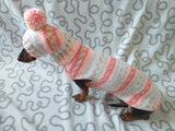 Clothes suit for mini dachshund or small dog knitted sweater and hat dachshundknit