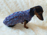 Wool aran sweater for mini dachshund or small dog, dachshund puppy sweater, terrier sweater, small dog sweater