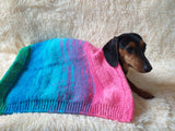 Handmade knitted wool blanket for dog, cat, dachshund, cozy warm pet wool blanket, knitted blanket for dogs or cats