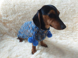 Wool aran sweater for mini dachshund or small dog, dachshund puppy sweater, terrier sweater, small dog sweater