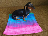 Handmade knitted wool blanket for dog, cat, dachshund, cozy warm pet wool blanket, knitted blanket for dogs or cats