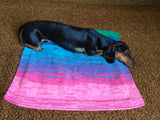 Handmade knitted wool blanket for dog, cat, dachshund, cozy warm pet wool blanket, knitted blanket for dogs or cats