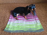 Handmade knitted wool blanket for dog, cat, dachshund, cozy warm pet wool blanket, knitted blanket for dogs or cats