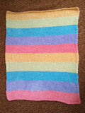 Knitted Rainbow Striped Pet Blanket, Colorful Blanket for Dog, Cat, Baby, Dachshund Blanket, Cozy pet blanket, knitted litter for dog or cat