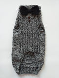Dachshund or small dog gray sweater with black bow dachshundknit
