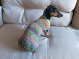 Warm coat for wiener dog, Miniature Dachshund Knitted Jumper, Dachshund clothes knitted sweater, wool sweater for dachshund or small dog dachshundknit