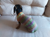 Warm coat for wiener dog, Miniature Dachshund Knitted Jumper, Dachshund clothes knitted sweater, wool sweater for dachshund or small dog dachshundknit