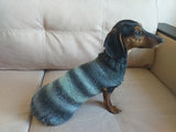 Warm coat for wiener dog, Miniature Dachshund Knitted Jumper, Dachshund clothes knitted sweater, wool sweater for dachshund or small dog dachshundknit