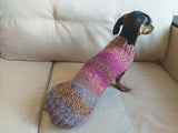 Warm coat for wiener dog, Miniature Dachshund Knitted Jumper, Dachshund clothes knitted sweater, wool sweater for dachshund or small dog dachshundknit
