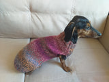 Warm coat for wiener dog, Miniature Dachshund Knitted Jumper, Dachshund clothes knitted sweater, wool sweater for dachshund or small dog dachshundknit