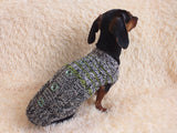 Copy of Size L Sweater for mini dachshund with arana,dachshund cloches wool sweater dachshundknit