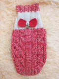 Size L Sweater for mini dachshund with bow,cloches for dachshund or small dog dachshundknit