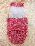 Size L Sweater for mini dachshund with bow,cloches for dachshund or small dog dachshundknit