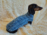 Size L Sweater for mini dachshund with arana,dachshund cloches wool sweater