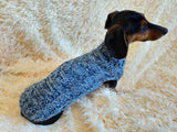 Size L Sweater for mini dachshund with arana,dachshund cloches wool sweater