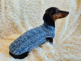 Size L Sweater for mini dachshund with arana,dachshund cloches wool sweater