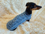 Size L Sweater for mini dachshund with arana,dachshund cloches wool sweater