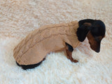 Dachshund clothes knitted sweater, knitted wool sweater for dachshund or small dog dachshundknit